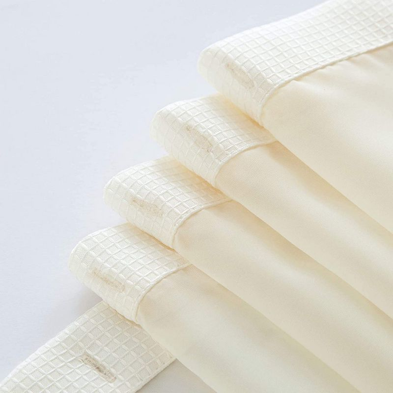 Dainty Home Complete Shower Curtain With Detachable Liner - Ivory
