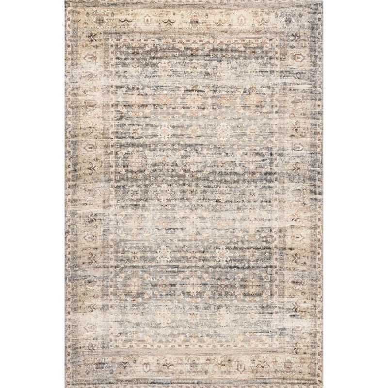 Nuloom Lesley Oriental/Persian 8x10 Indoor Area Rug for Living Room Bedroom Dining Room Kitchen, Beige/Ivory