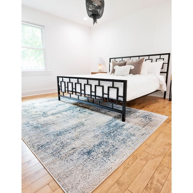 Unique Loom Finsbury Collection Area Rug - Sarah (7'  x 10' Rectangle Blue/Ivory)