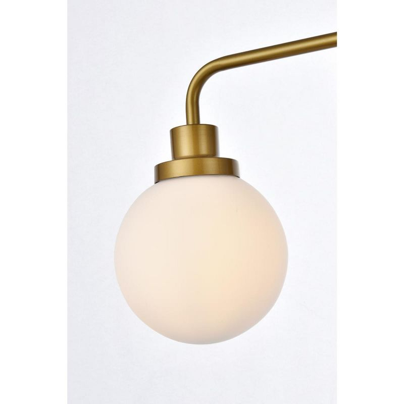 Elegant Lighting Hanson 2 lights bath sconce in brass with frosted shade