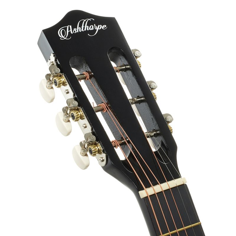 Ashthorpe 30-Inch Beginner Acoustic Guitar - Black, Basic Starter Kit with Gig Bag and Accessories