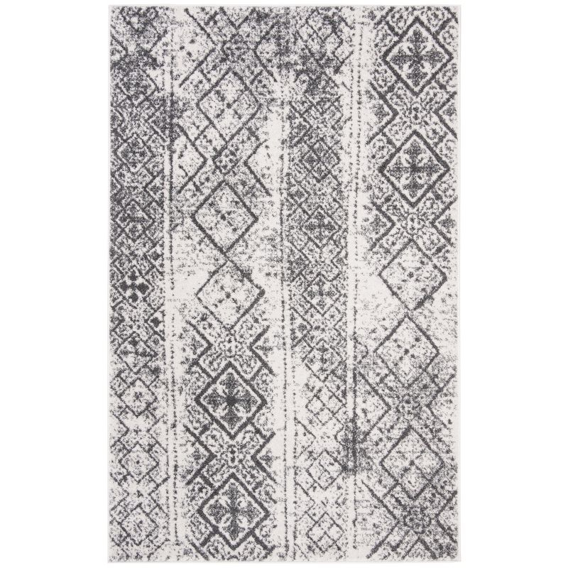 Adirondack ADR111 Machine Made Indoor Area Rug - Silver/Black - 5'-1"x7'-6" - Safavieh
