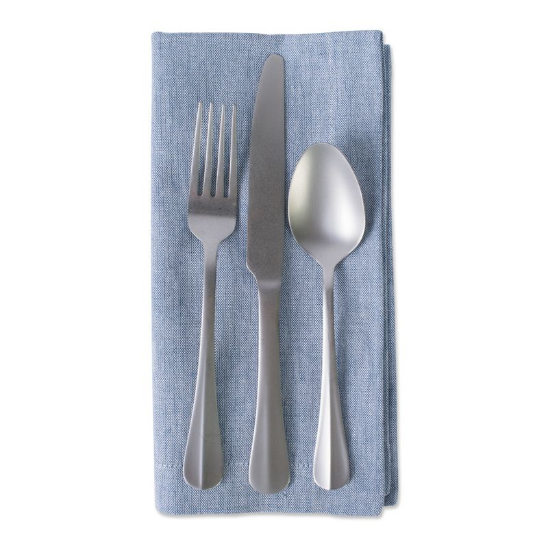 Design Imports  Chambray Napkin Set 6 Piece, Blue, 20X20"