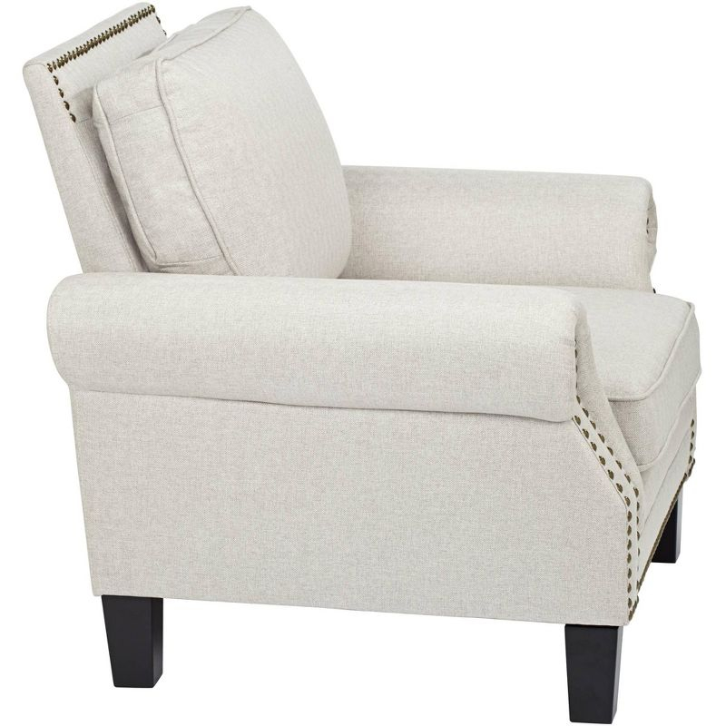 Elements Clyde Park Oslo Linen Nailhead Trim Armchair