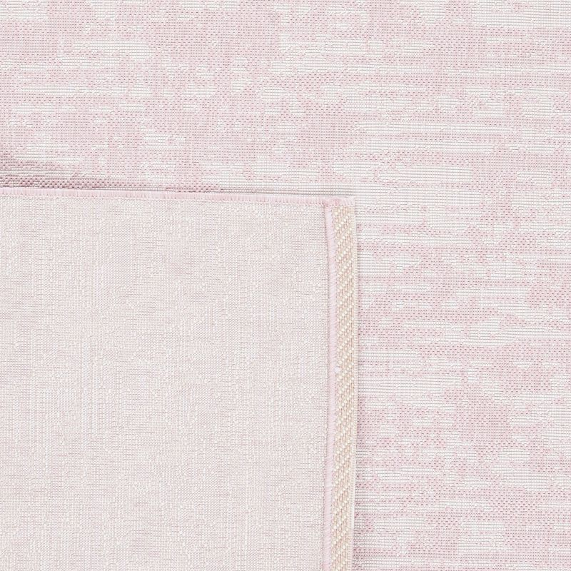 Courtyard CY8452 Power Loomed Indoor and Outdoor Accent Rug - Pink/Ivory - 2'7"x5' - Safavieh