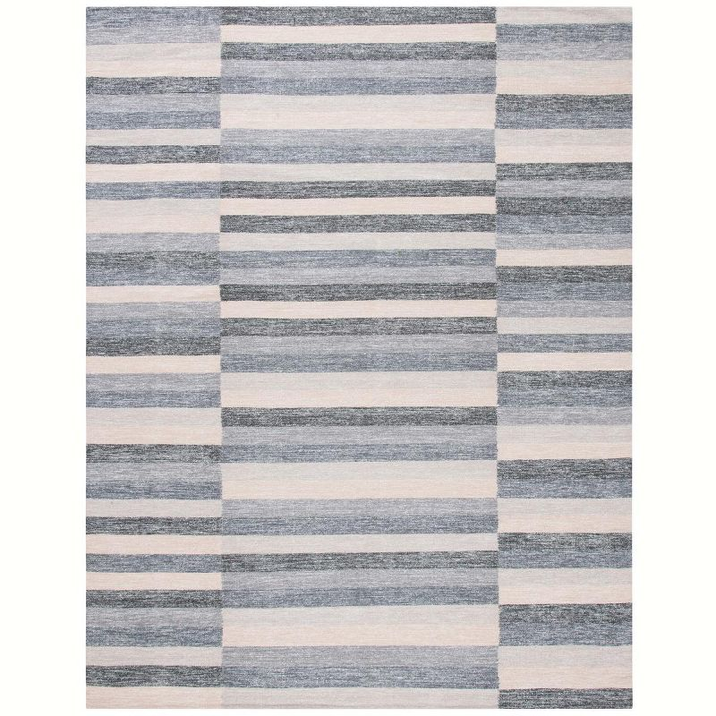 Striped Kilim STK411 Hand Woven Indoor Area Rug - Grey - 8'x10' - Safavieh.