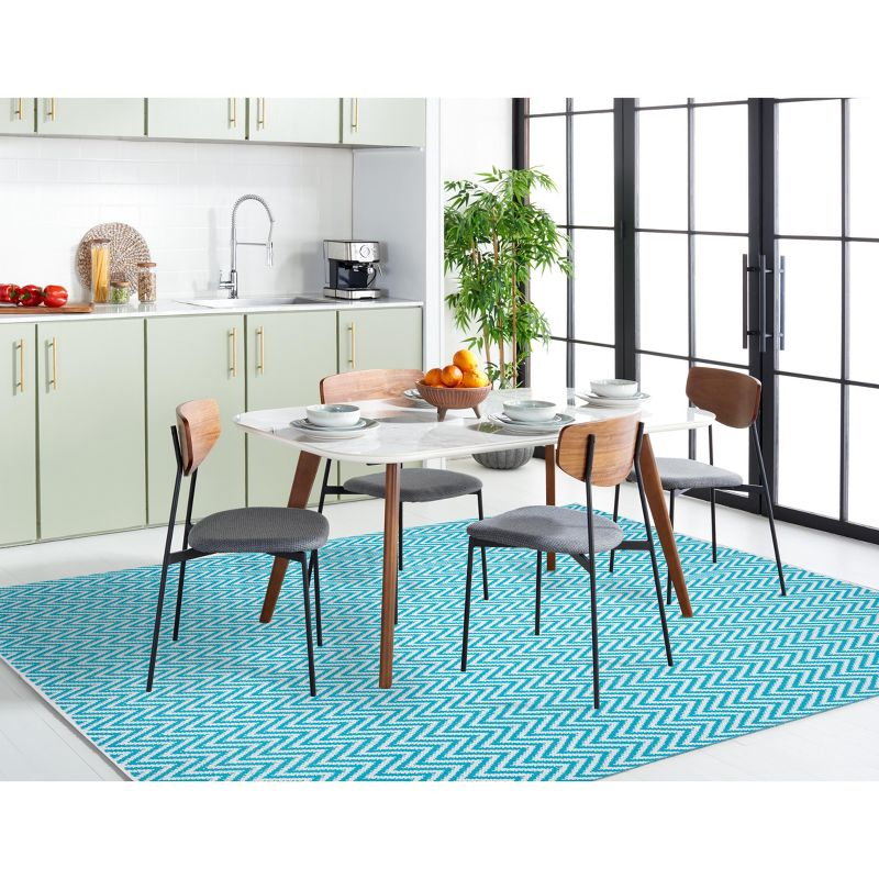 Montauk MTK812 Hand Woven Area Rug - Turquoise/Ivory - 3'x5' - Safavieh.