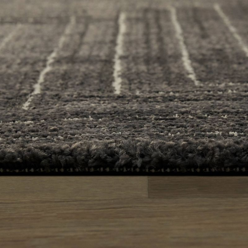 2'7"x7' Carmody Transitional Geometric Rug Gray - Balta Rugs: Indoor Runner, Medium Pile, Fade & Stain Resistant