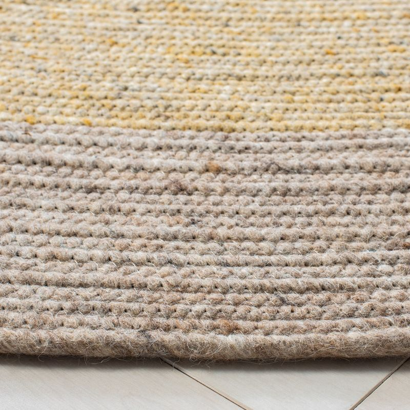Braided BRD908 Hand Woven Area Rug - Gold/Beige - 5' round - Safavieh.