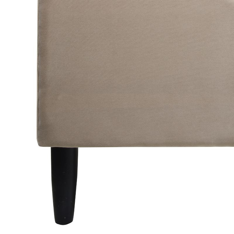 TiramisuBest King Vertical Tufted Headboard Bed Set, Mink Beige Velvet