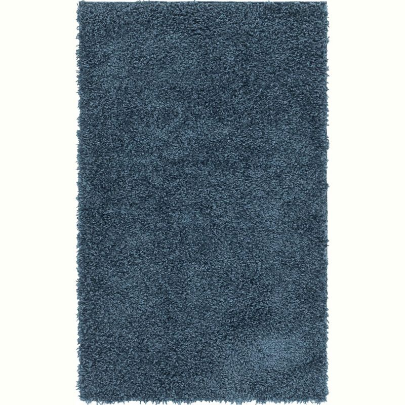Unique Loom 3' 3 x 5' 3 Davos Shag Marine Blue Area Rug