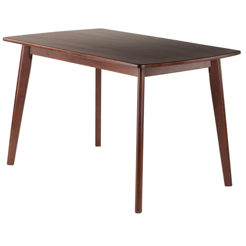 Shaye Dining Table Walnut - Winsome: Solid Wood, Tapered Legs, Contemporary Style, Seats 4