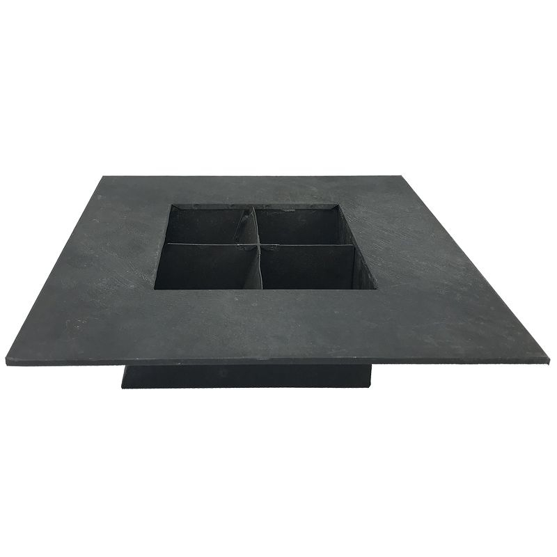 Modern Home Living Wall Galvanized Steel/Zinc Succulent Planter (Black Zinc, 4 Pocket)