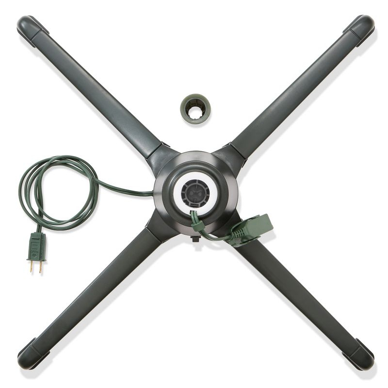 Casafield Rotating Christmas Tree Stand - 360-Degree Revolving Base for Up to 7.5 FT Artificial Tree, Green