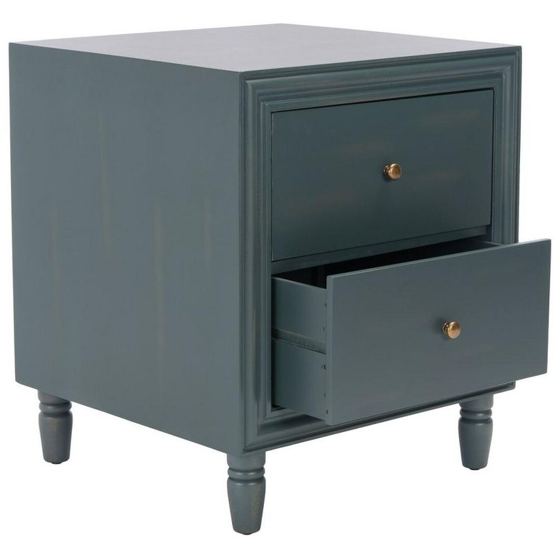 Blaise Nightstand with Storage - Dark Teal - Safavieh.