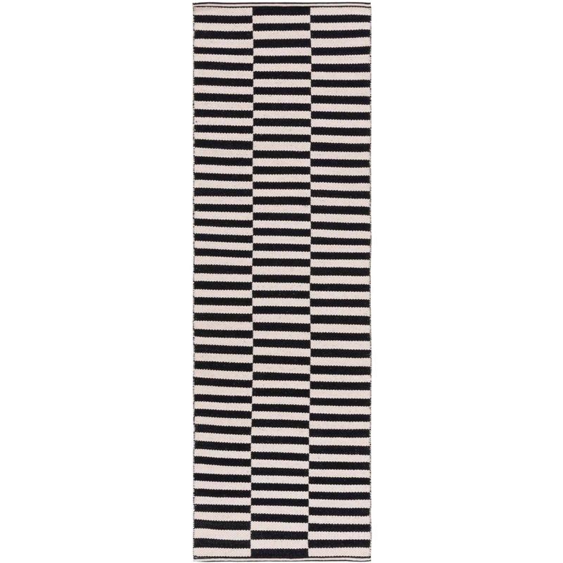 Montauk MTK715 Hand Woven Indoor Runner Rug - Ivory/Black - 2'3"x21' - Safavieh