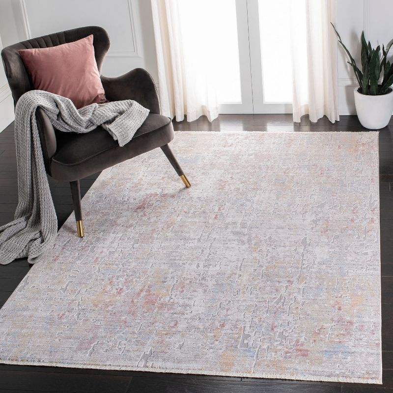 Valencia VAL405 Power Loomed Indoor Area Rug - Grey/Gold - 4'x6' - Safavieh