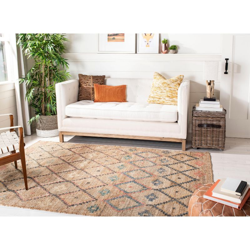 Kilim KLM753 Hand Loomed Area Rug - Natural/Blue - 5'x8' - Safavieh.