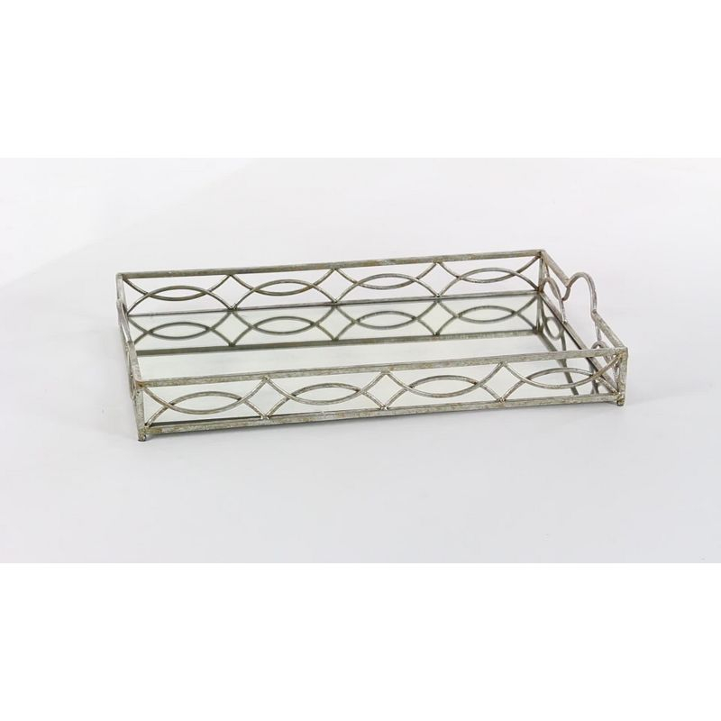 Modern Reflections Rustic Iron Tray (25") - Olivia & May