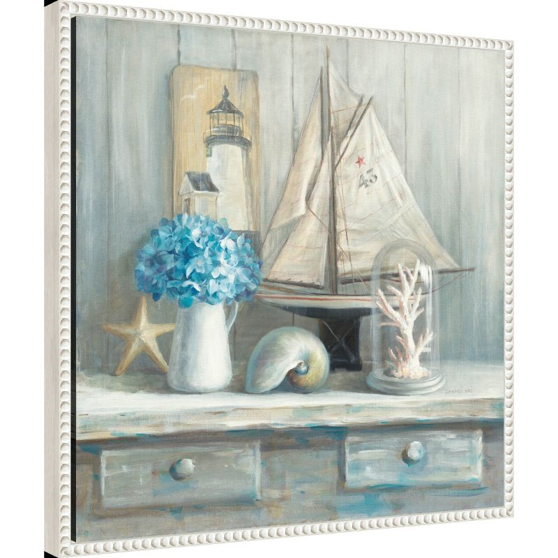 Amanti Art Summer House Square by Danhui Nai Canvas Wall Art Print Framed 22 x 22
