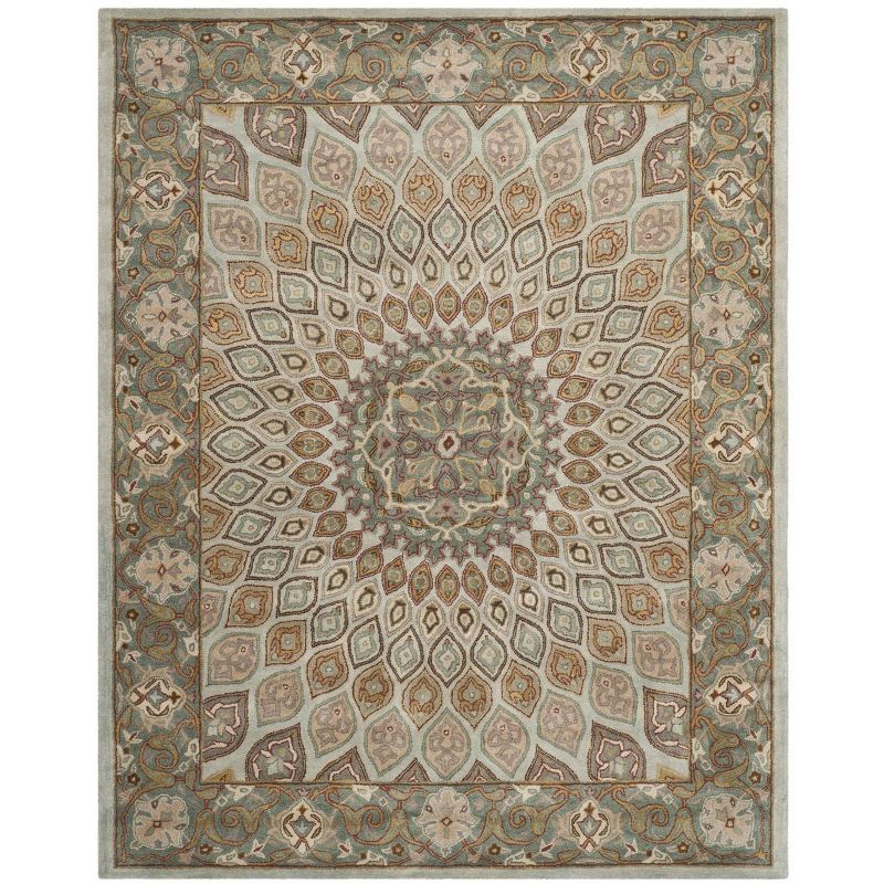 Heritage HG914 Hand Tufted Area Rug - Blue/Grey - 8'3"x11' - Safavieh.