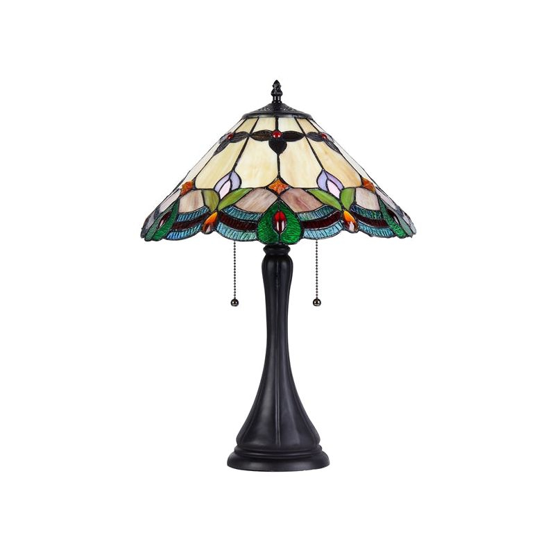 Chloe Lighting Jorgie Tiffany-style 2 Light Table Lamp 16" Shade