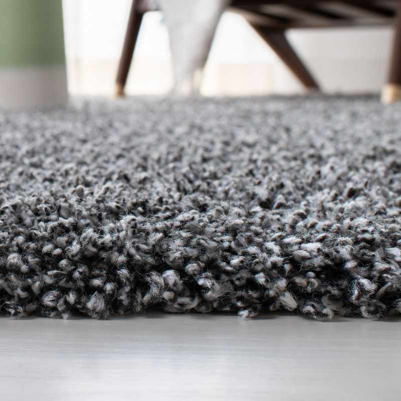 Evolution Shag 500 EVO520 Power Loomed Indoor Area Rug - Dark Grey - 6'7"x6'7" - Safavieh