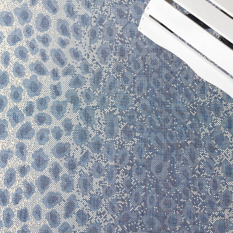 Courtyard CY6100 Power Loomed Indoor/Outdoor Area Rug - Navy/Beige - 4'x5'7" - Safavieh.