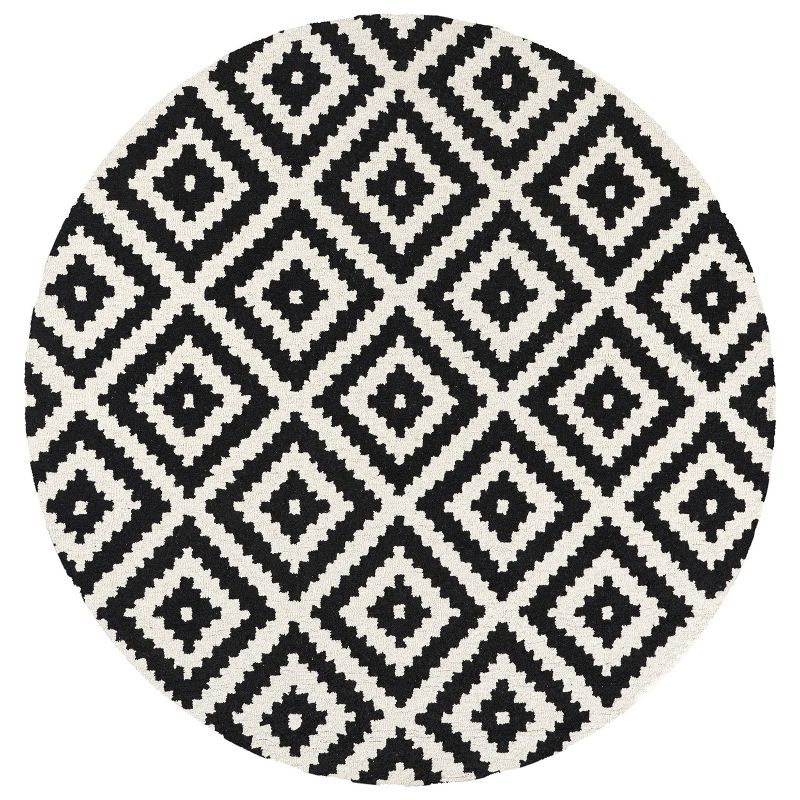 Nuloom Kellee Geometric Oval 8x10 Wool Indoor Area Rug for Living Room Bedroom Dining Room Kitchen, Beige/Brown