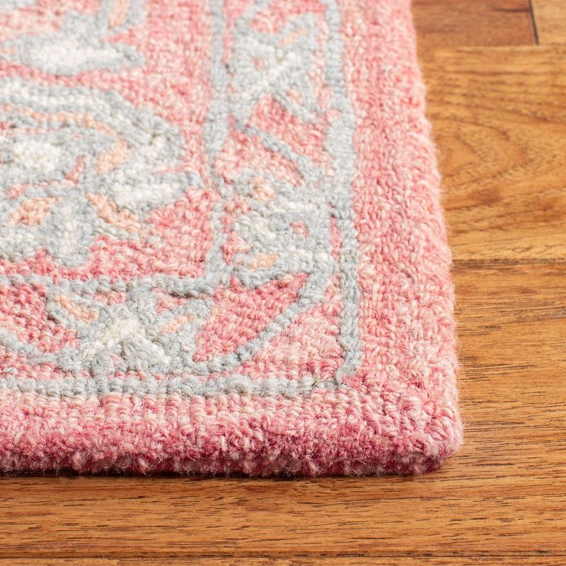 Micro-Loop MLP504 Hand Tufted Indoor Runner Rug - Pink/Ivory - 2'3"x11' - Safavieh