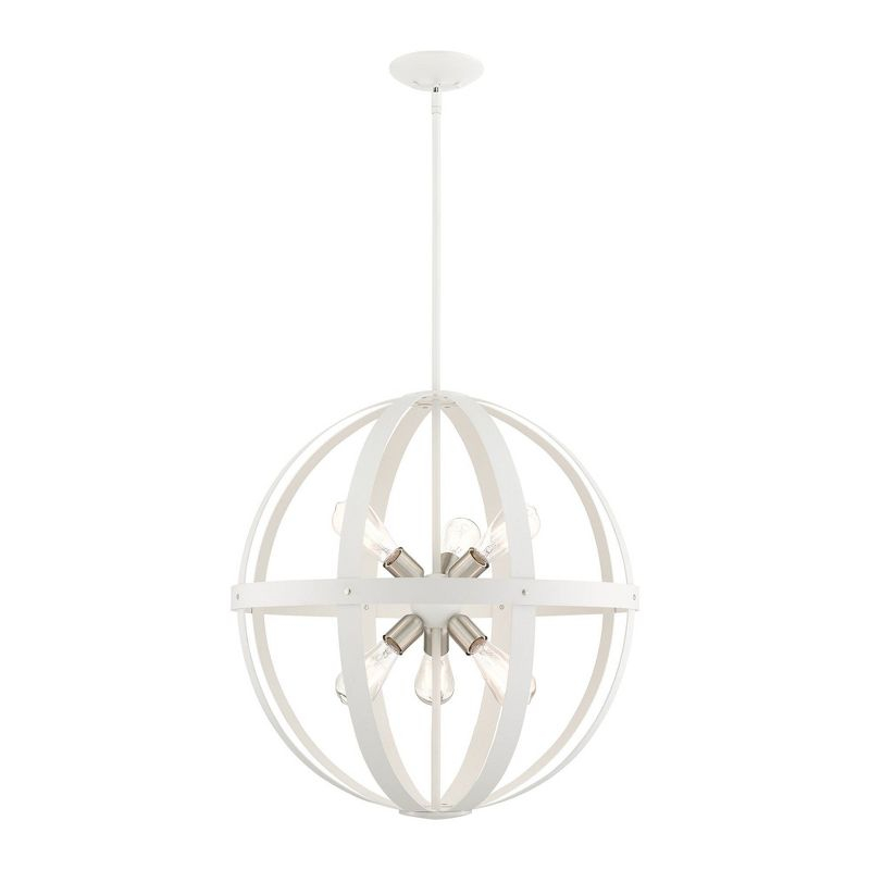 Livex Lighting Stoneridge 6 - Light Pendant in  Textured White