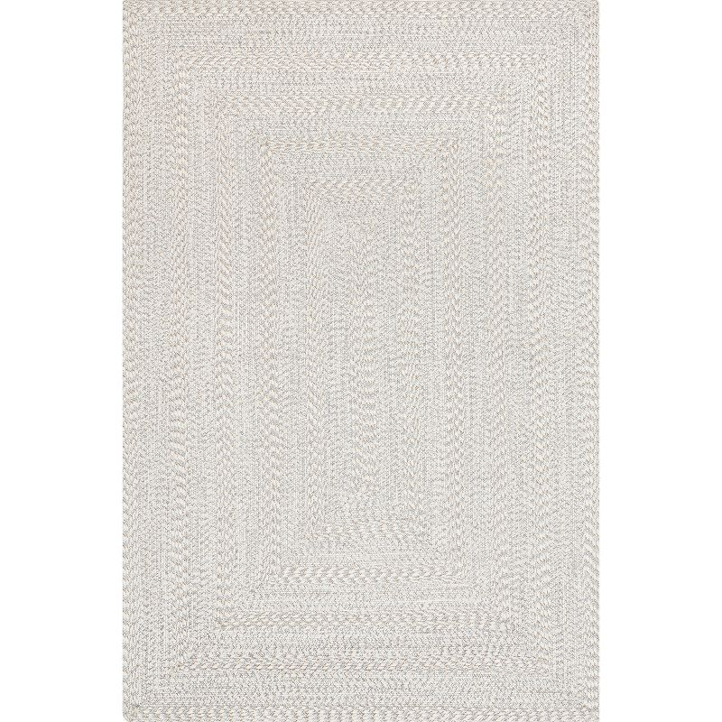 Nuloom Rowan Solid 5x8 Indoor/Outdoor Area Rug for Living Room Patio Deck Front Porch Kitchen, Ivory