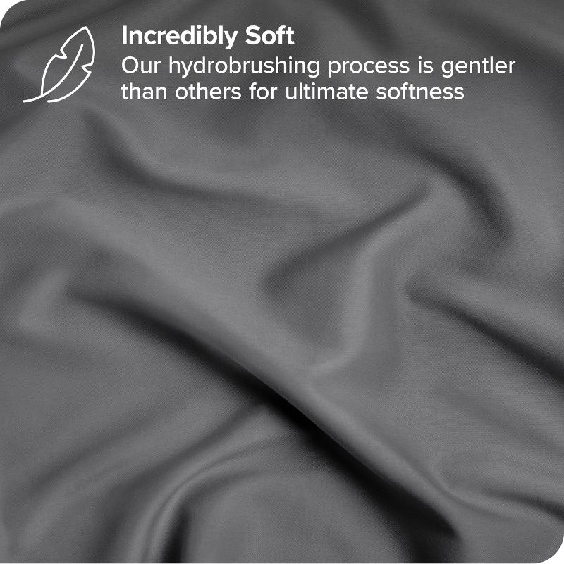 Full Grey Premium 4 Way Microfiber Stretch Knit Sheet Set by Bare Home