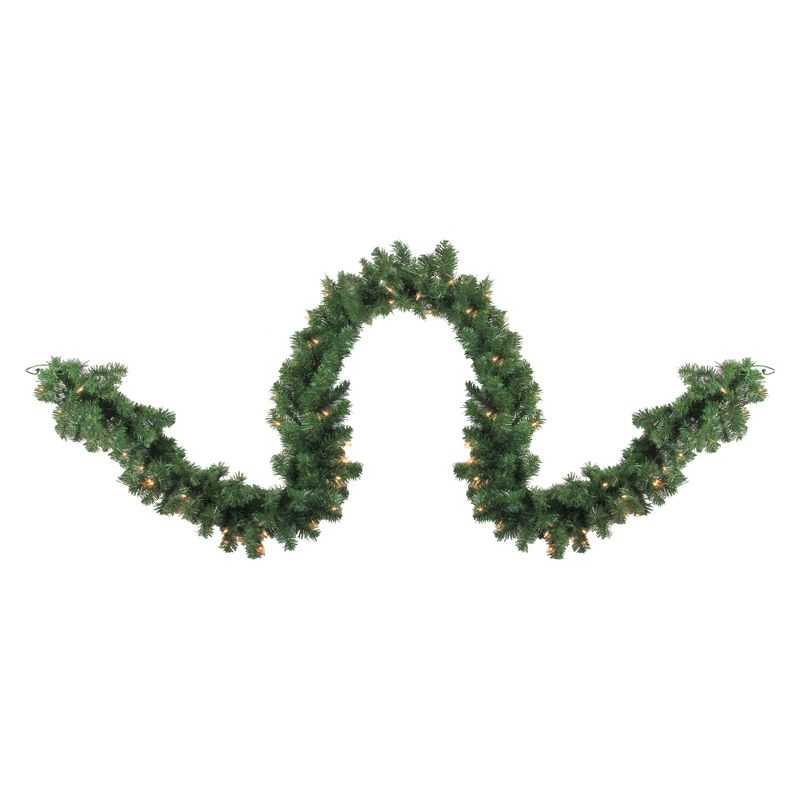 Northlight Seasonal 9' x 10" Pre-Lit Pine Artificial Christmas Garland - Clear Dura-Lit Lights