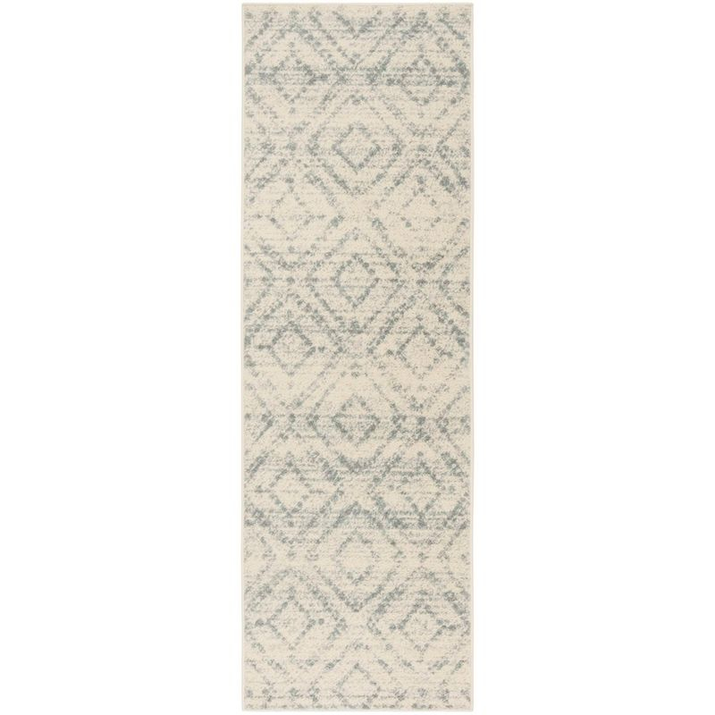 Adirondack ADR131 Machine Made Indoor Runner - Ivory/Light Blue - 2'-6"x8' - Safavieh