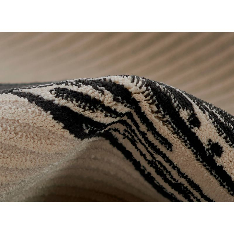 Momeni 7'10"x9'10" Xander Callie Machine Loomed Area Rug Ivory: Geometric Pattern, Low Pile, Indoor Use, Rectangle Shape