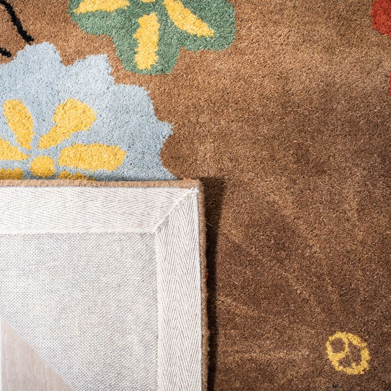 Soho SOH738 Hand Tufted Area Rug - Brown/Multi - 6'x6' - Safavieh.