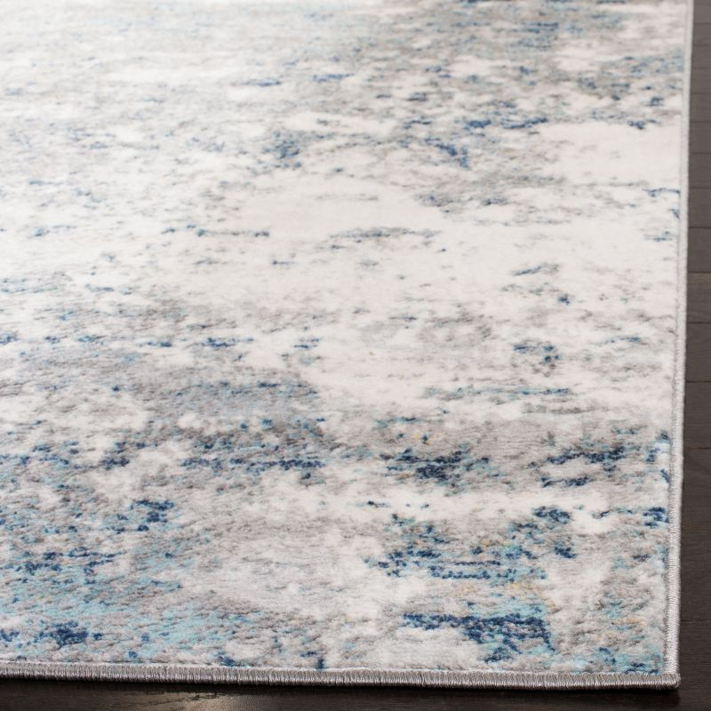 Brentwood BNT822 Power Loomed Area Rug - Light Grey/Blue - 3'x3' - Safavieh.
