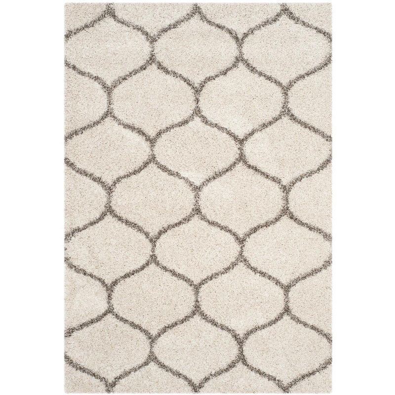 Hudson Shag SGH280 Power Loomed Indoor Area Rug - Ivory/Grey - 5'3"x7'6" - Safavieh