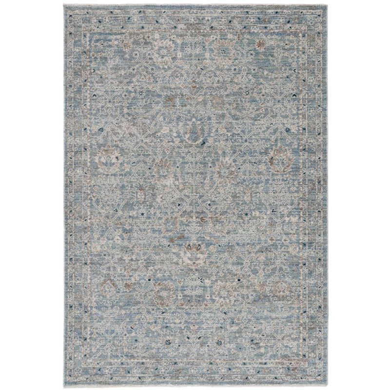 Antique Patina ANP656 Machine Made Loomed Area Rug - Blue/Ivory - 5'-3" X 7'-7" - Safavieh