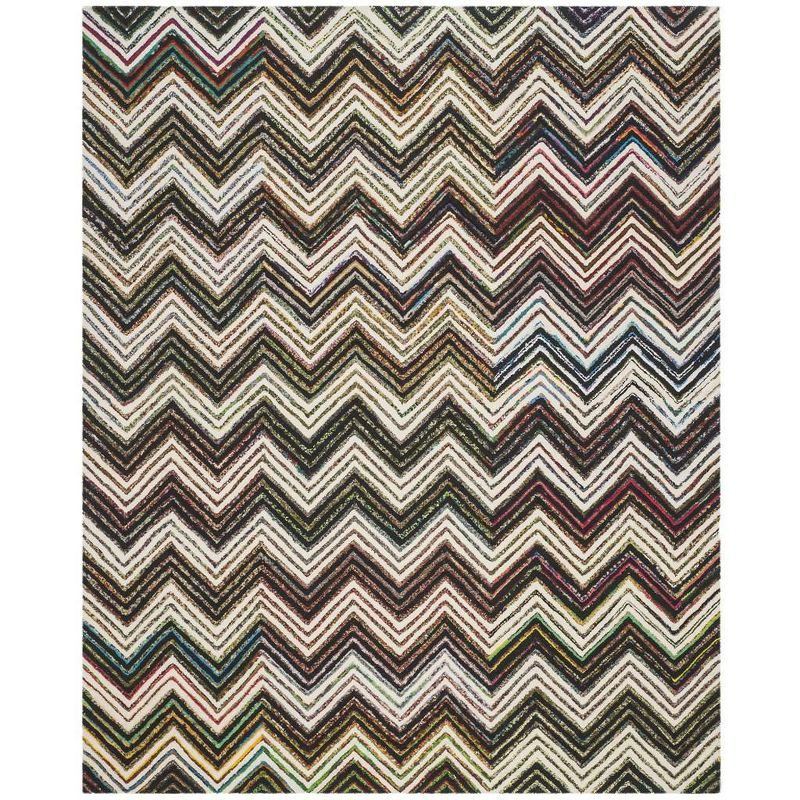 Nantucket NAN601 Hand Tufted Area Rug - Ivory/Black - 6'x9' - Safavieh.