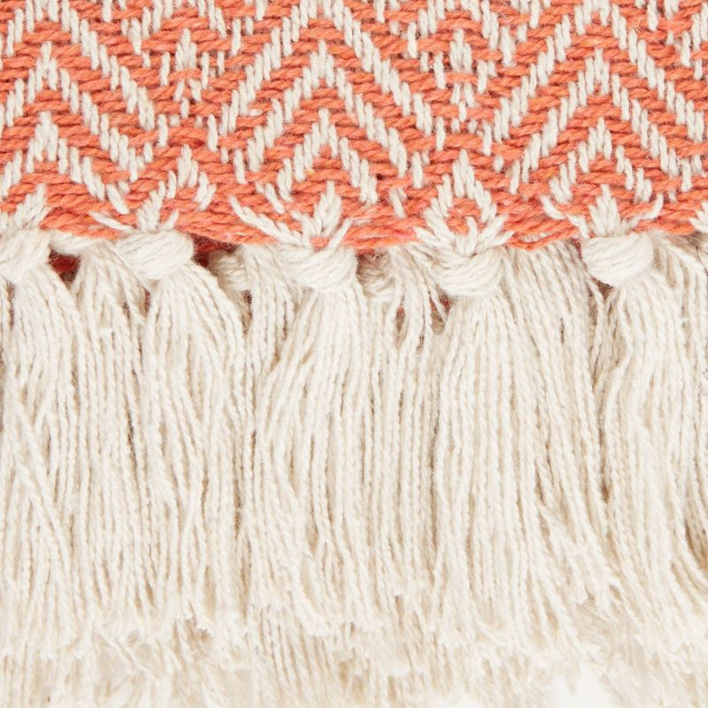 50"x60" Diamond Throw Blanket Spice - Design Imports: Cotton Woven, Lightweight Fabric, Machine Wash