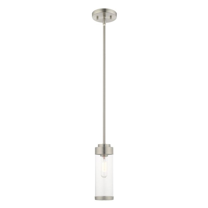 Livex Lighting Hillcrest 1 - Light Pendant in  Brushed Nickel