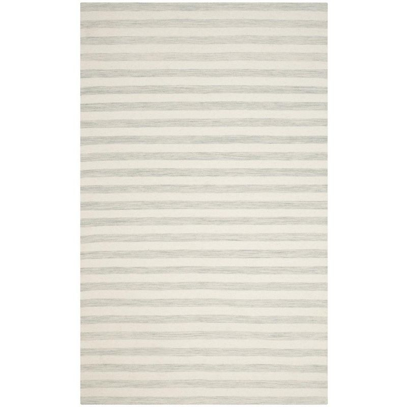 Dhurries DHU575 Hand Woven Area Rug - Light Blue/Ivory - 4'x6' - Safavieh.