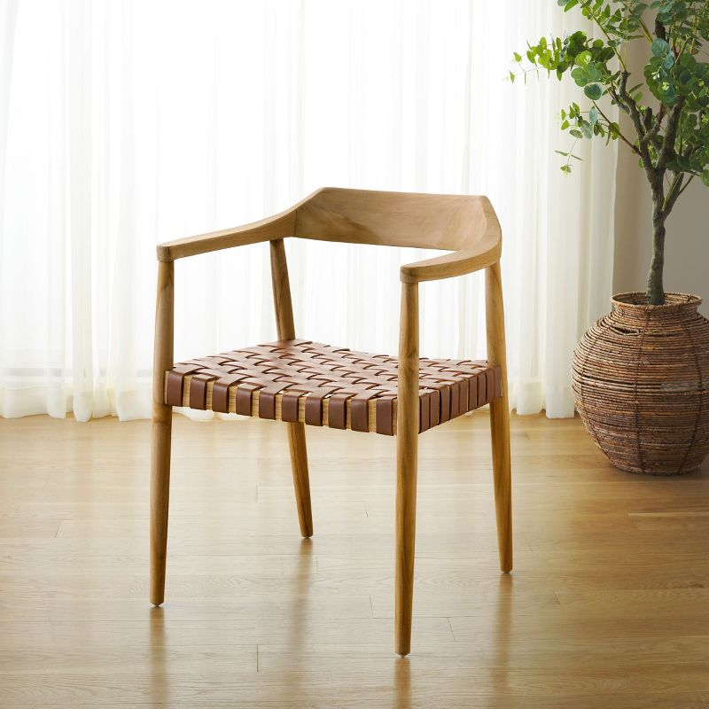 Amycus Accent Chair - ACH1202 - Light Honey/Natural Teak - Safavieh