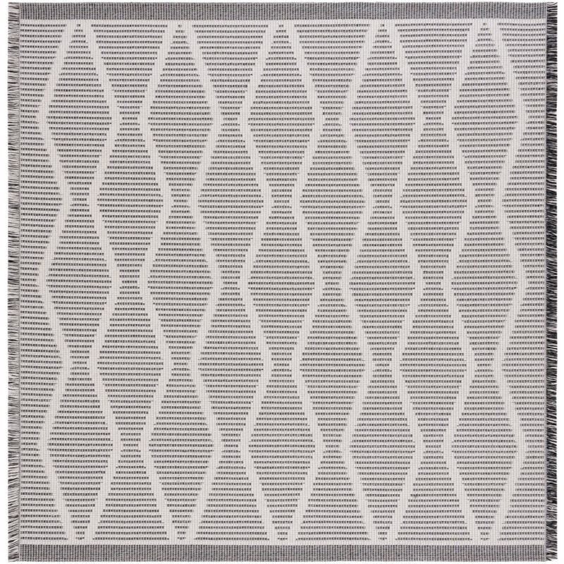 Augustine AGT503 Machine Made Indoor Area Rug - Ivory/Black - 6'-4"x6'-4" - Safavieh