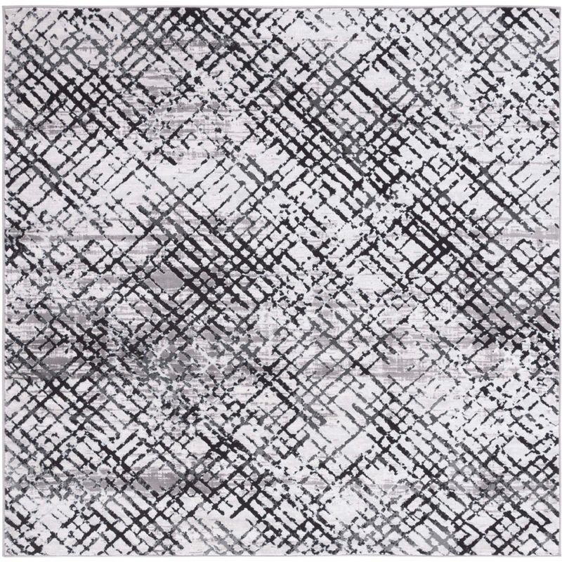 Amelia ALA275 Power Loomed Area Rug - Gray/Charcoal - 6'7"x6'7" - Safavieh.