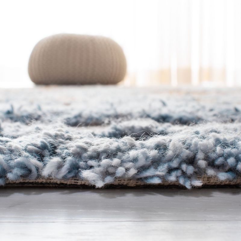 Casablanca Shag CSB618 Hand Tufted Indoor Area Rug - Grey/Gold - 5'x8' - Safavieh