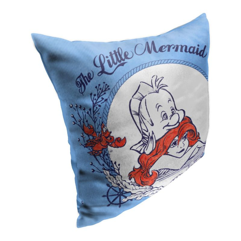 Disney Little Mermaid Classic Nautical Dreams Printed Throw Pillow