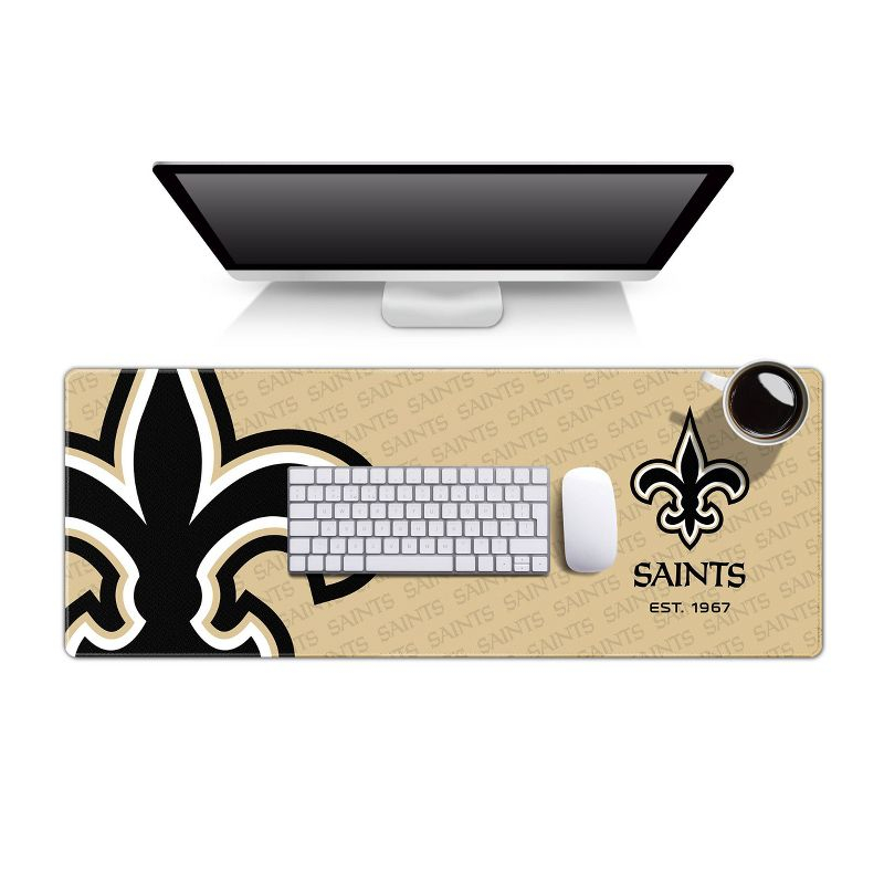 NFL New Orleans Saints Logo Series 31.5" x 12" Desk Pad